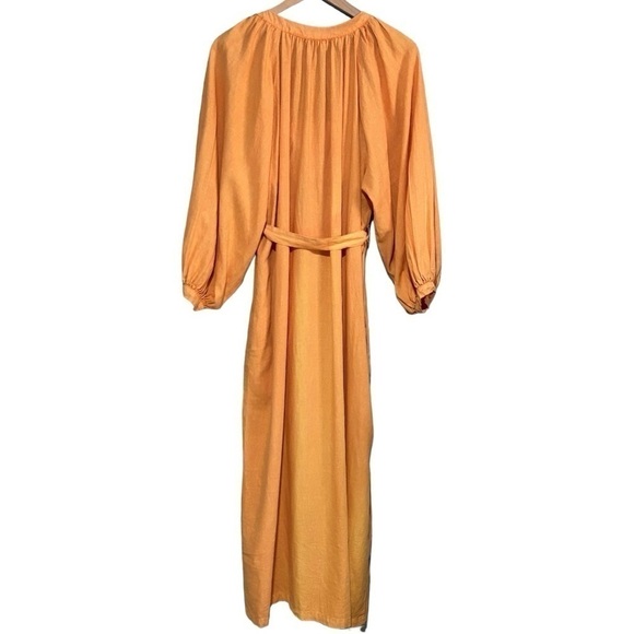 YFB Napa Dress & Bralette Women’s Small Orange Ombré Linen Blend Sundress Set - Picture 11 of 15